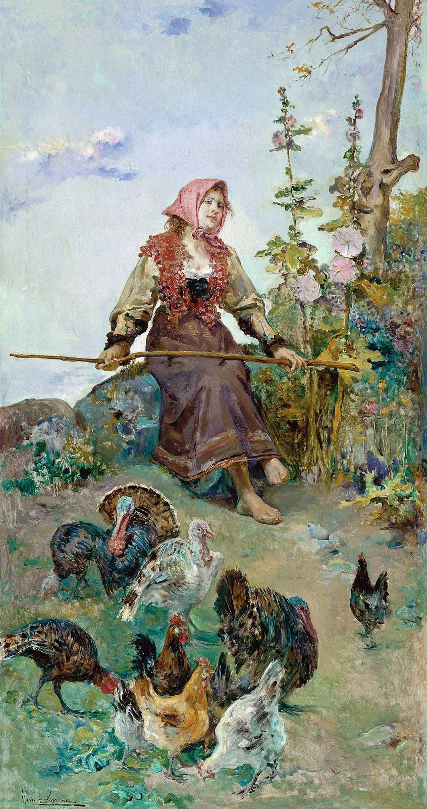 Tending the Turkeys c 1900