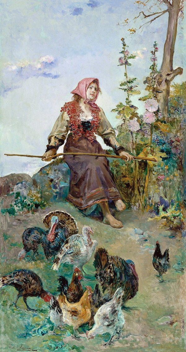 Tending the Turkeys c 1900