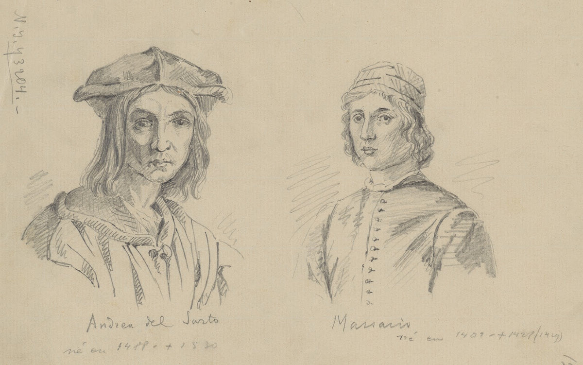 Copies of Engravings Depicting a Portrait of Baccio Bandinelli by Andrea del Sar