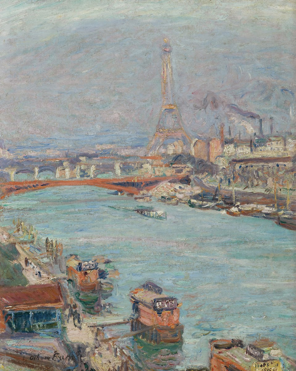 La Seine À Paris La Tour Eiffel Le Jour circa 1905 06