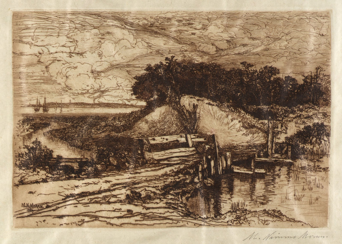 Gardiners Bay LI Seen from Fresh Pond 1884