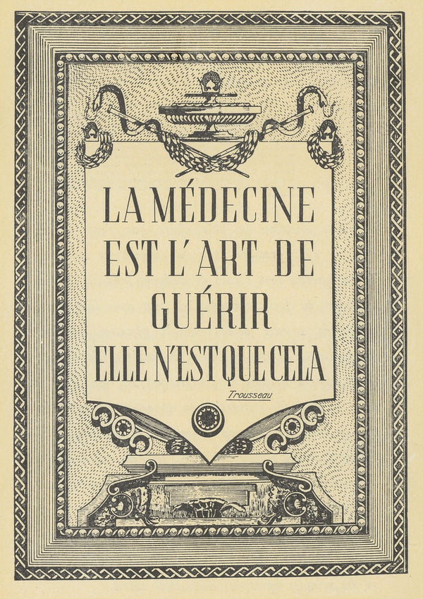 La médecine est lart de guérir  Aleudrine 1910 1950