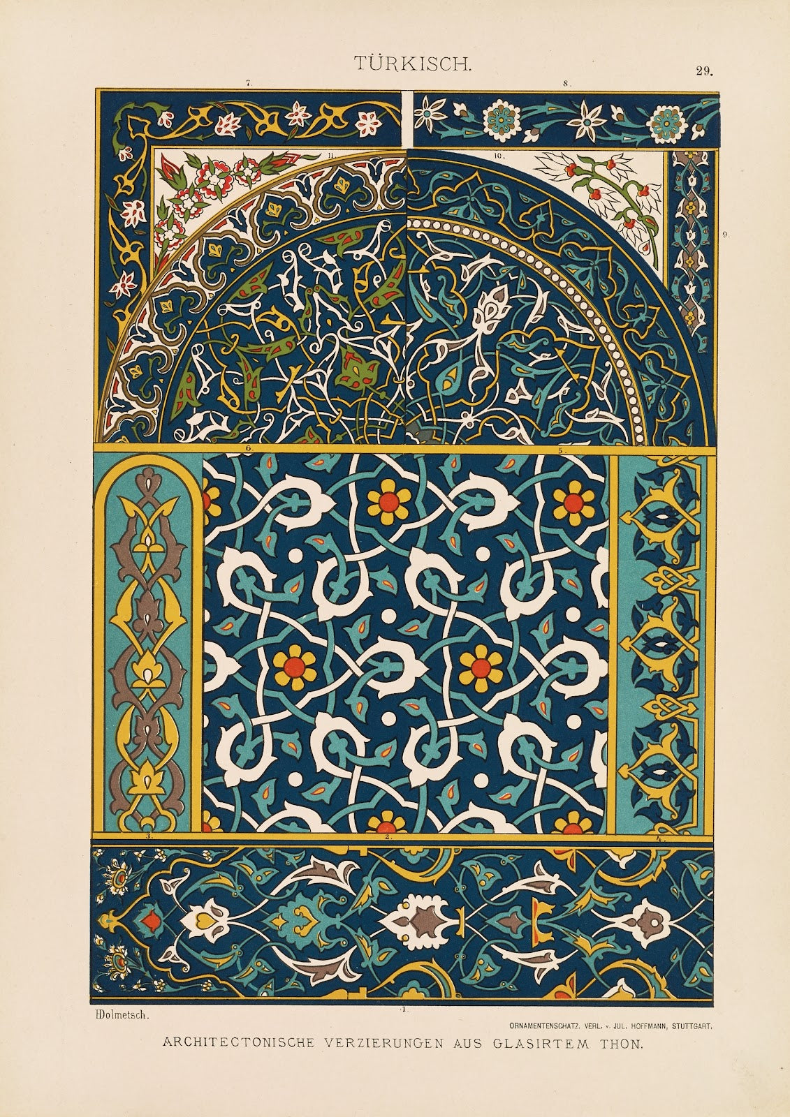 Turkisch  Architektonische Verzierungen aus Glasirtem Thon 1887