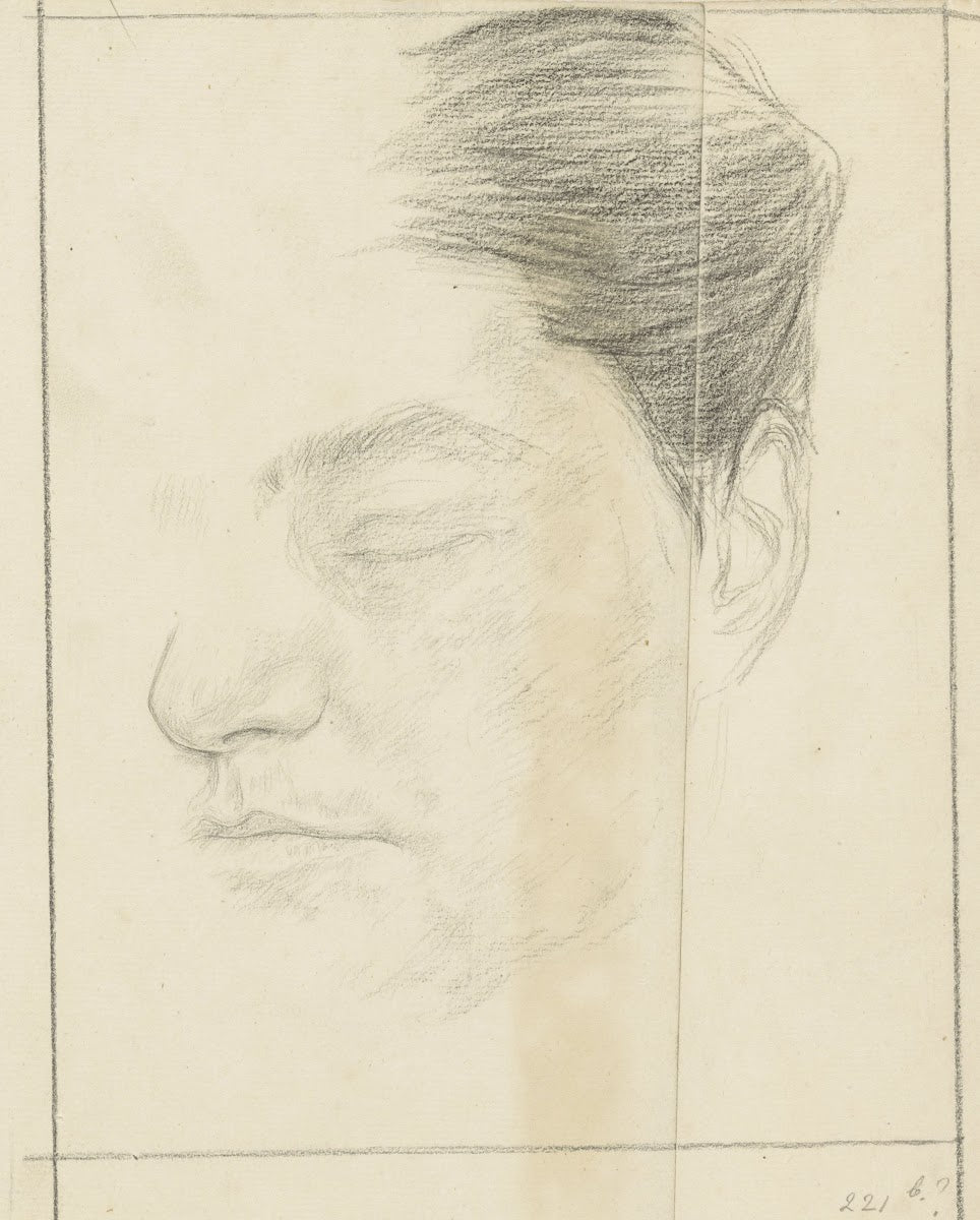 Kopstudie met gesloten ogen 1874   1925