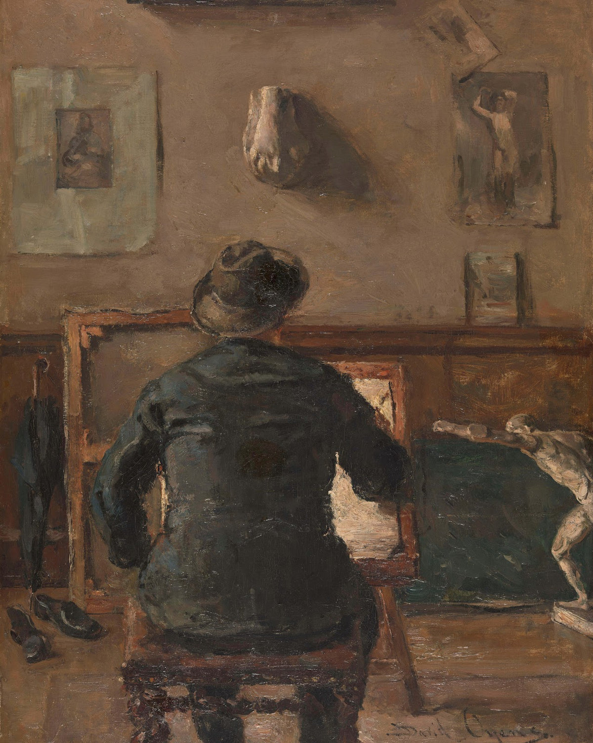 De kunstenaar in zijn atelier