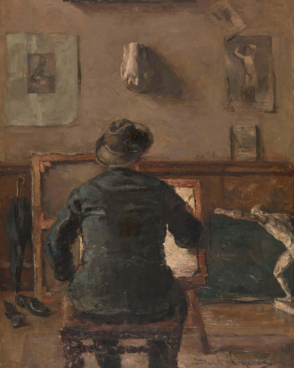De kunstenaar in zijn atelier