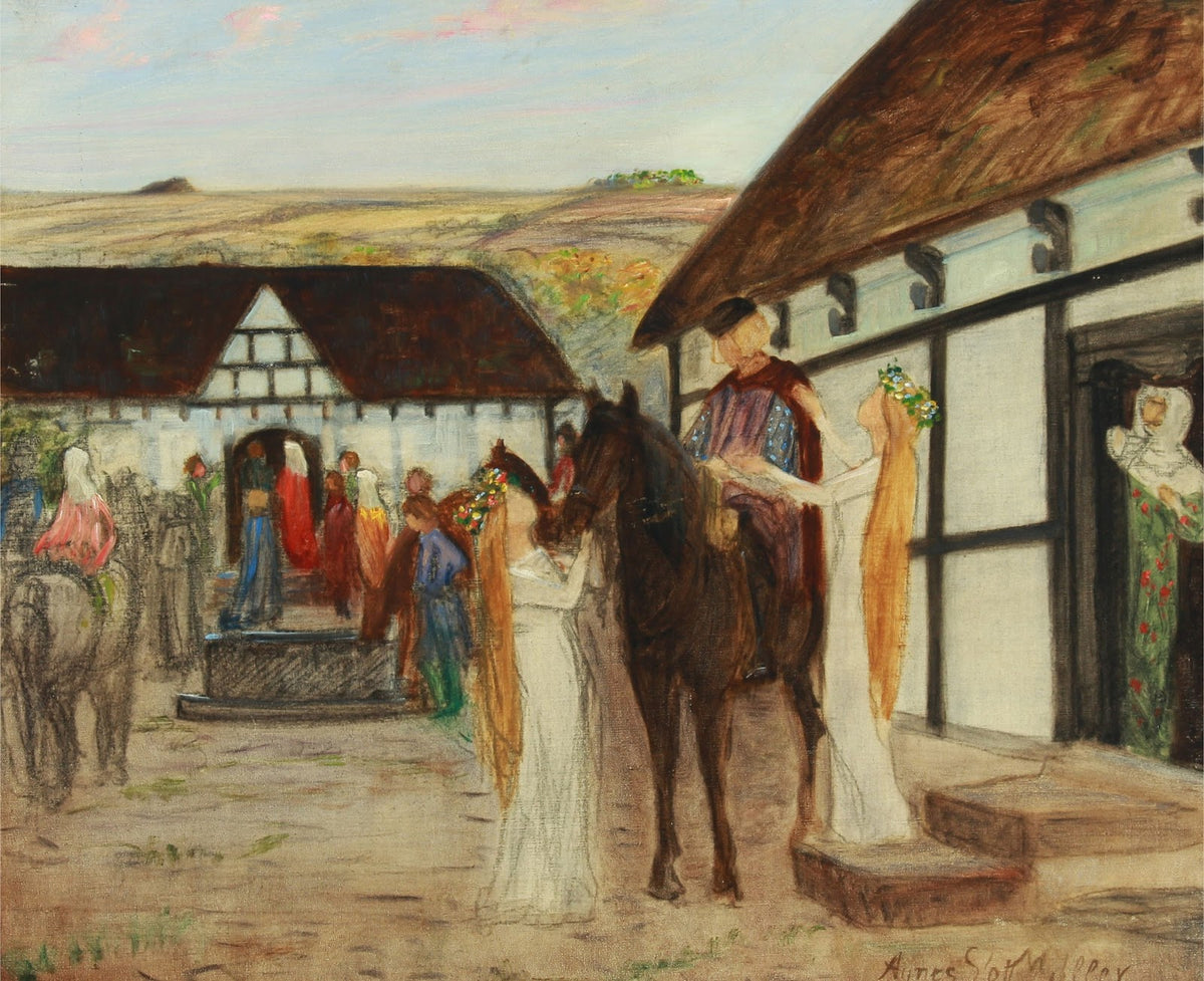 Ebbe Skammelsen In The Wedding Yard Study ca 1908