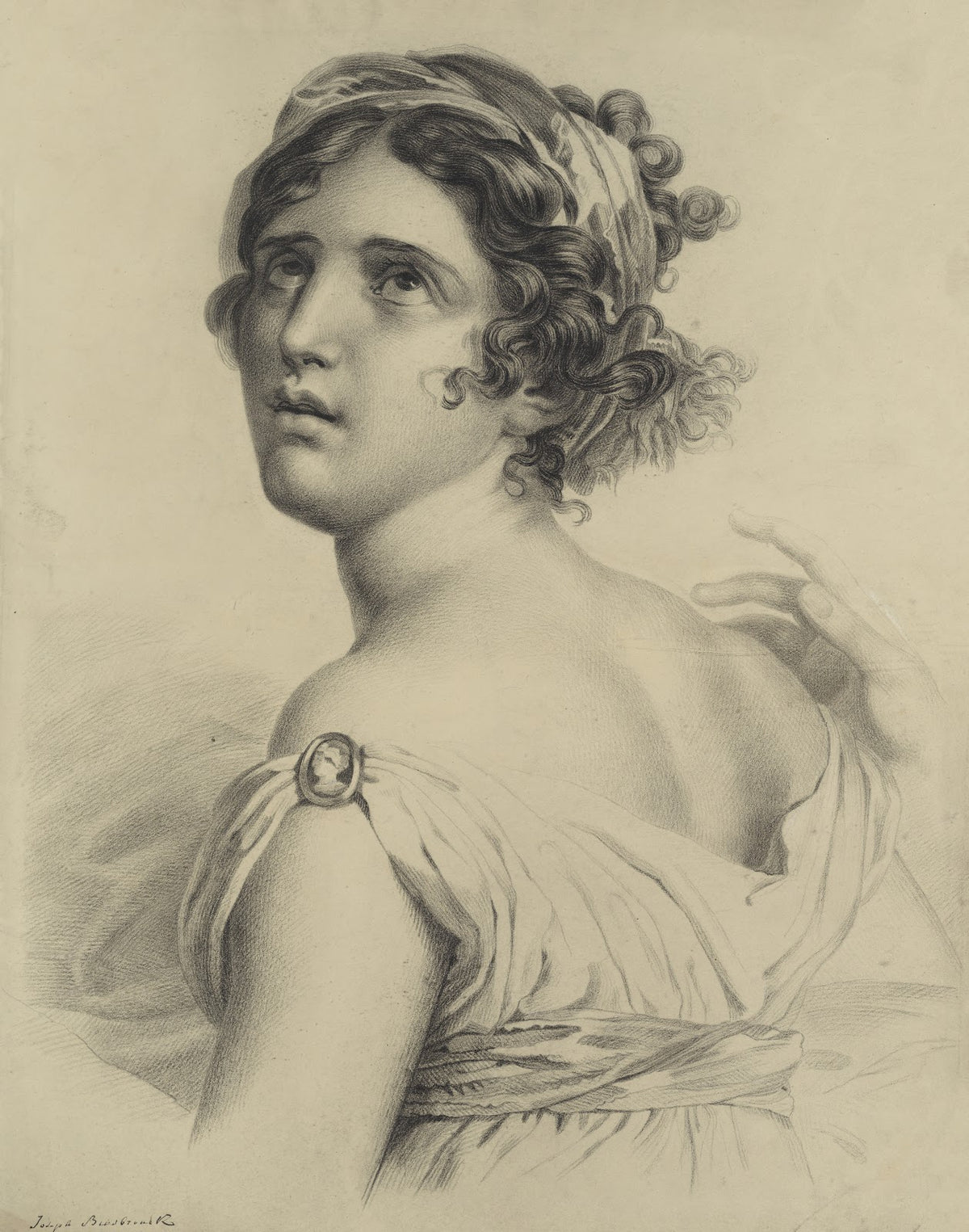 Half figure of Corinne 1833