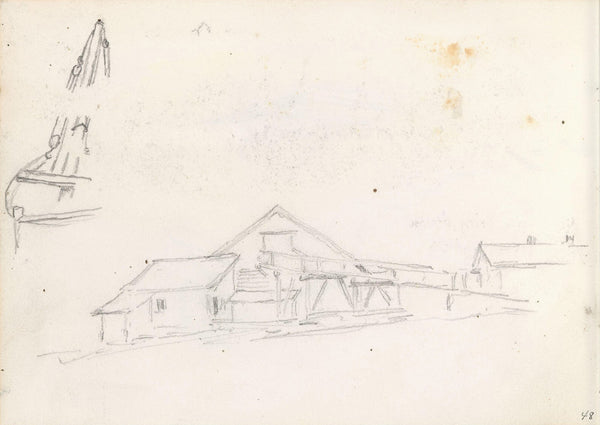 Seilbåt gårdsbygninger 1877