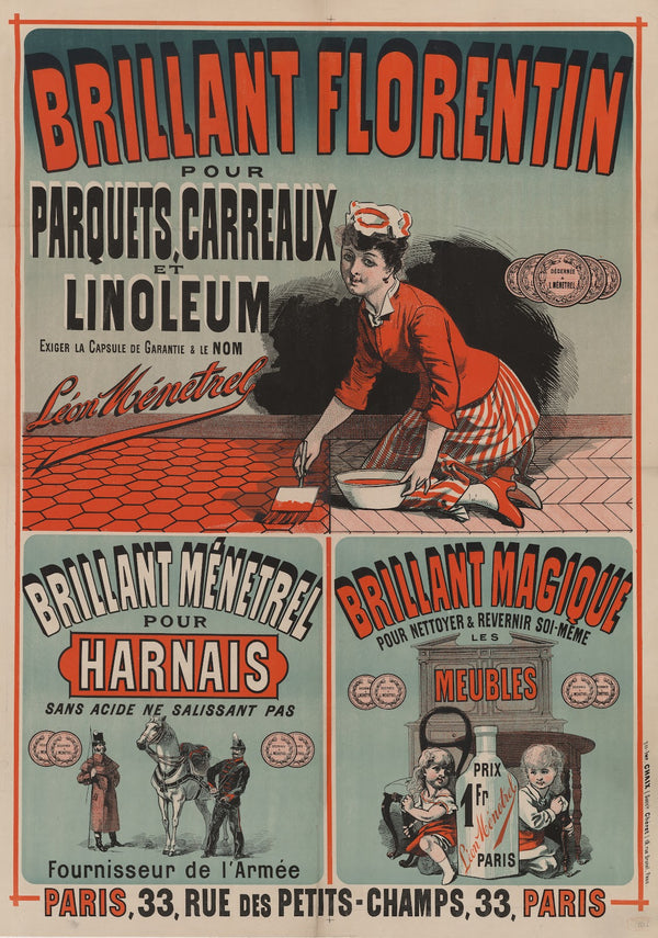 Brillant Florentin pour parquets carreaux et linoléum 1884