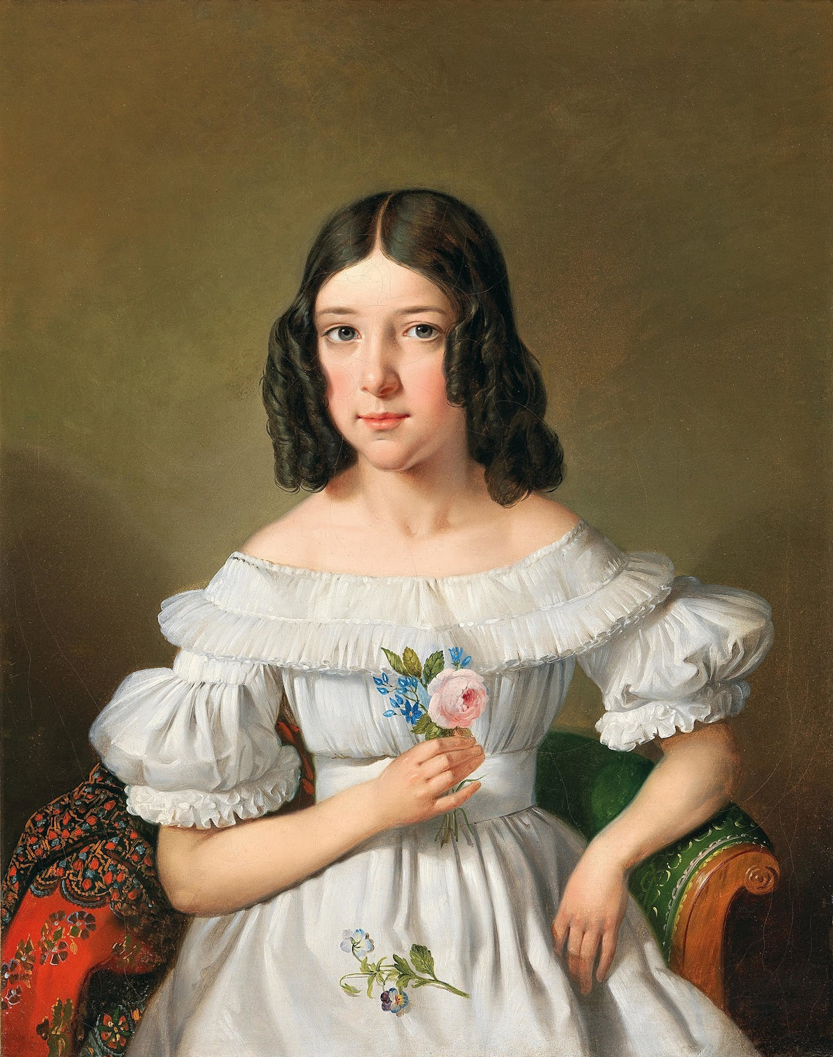Portrait of a Girl with Rose 1834
