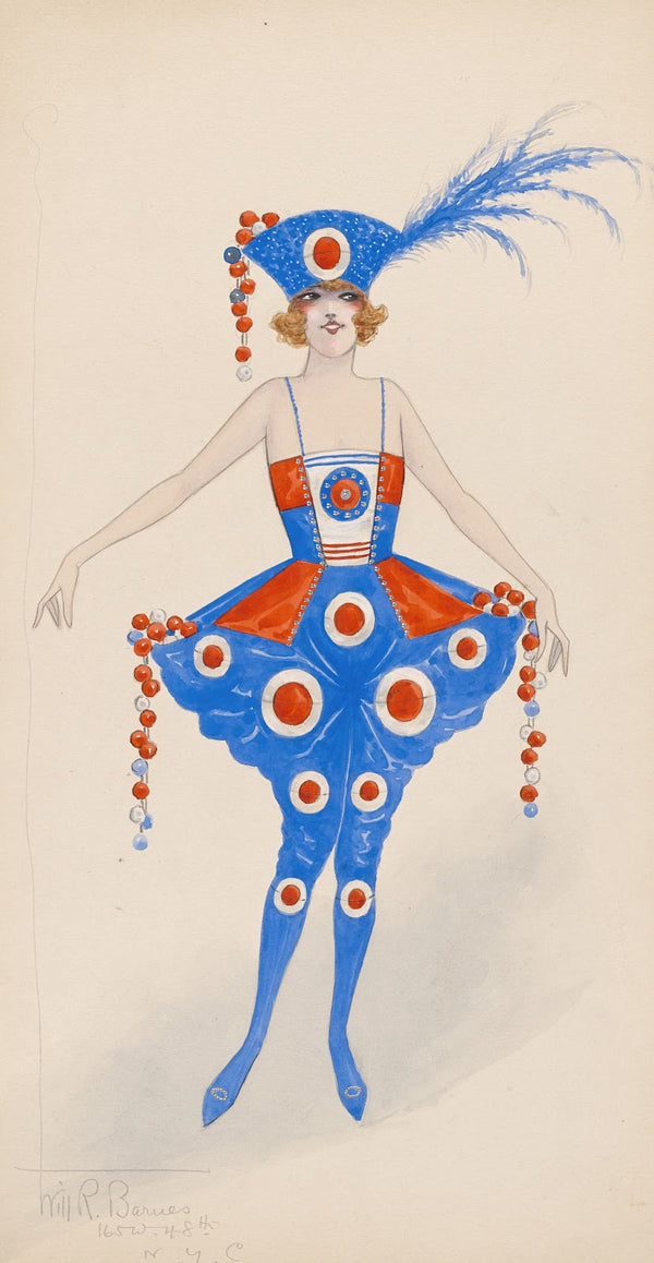 Costume for girls in red white and blue 1922