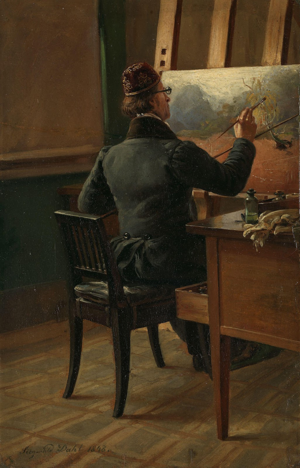 The Painter JC Dahl at his Easel 1848