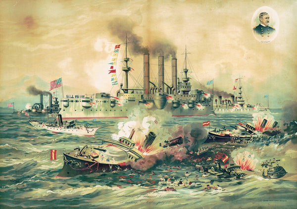 Destruction of Admiral Cerveras fleet at Stantigo de Cuda July 3rd 1898 1898