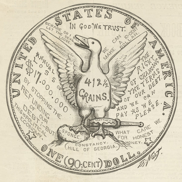 Our new dear dollar As seen through a magnifying glass 1878