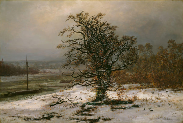 Oak Tree by the Elbe in Winter 1853