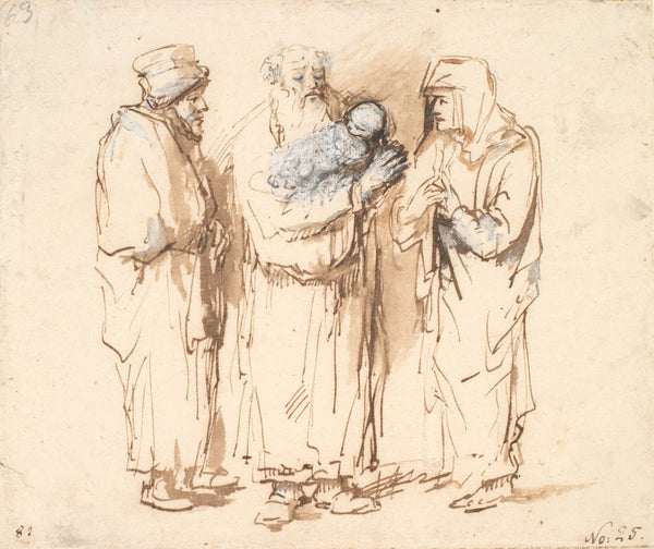 Joakim med det lille Kristusbarn Anna og en tredje figur 1671