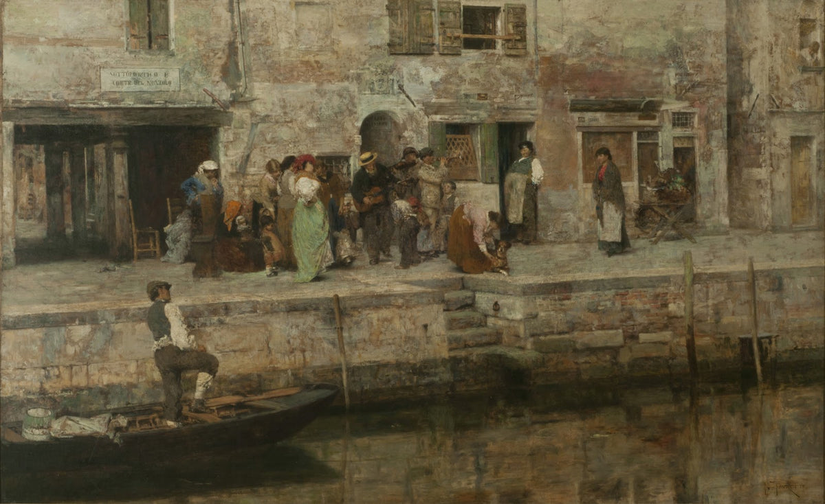 Street musicians between 1881 and 1883