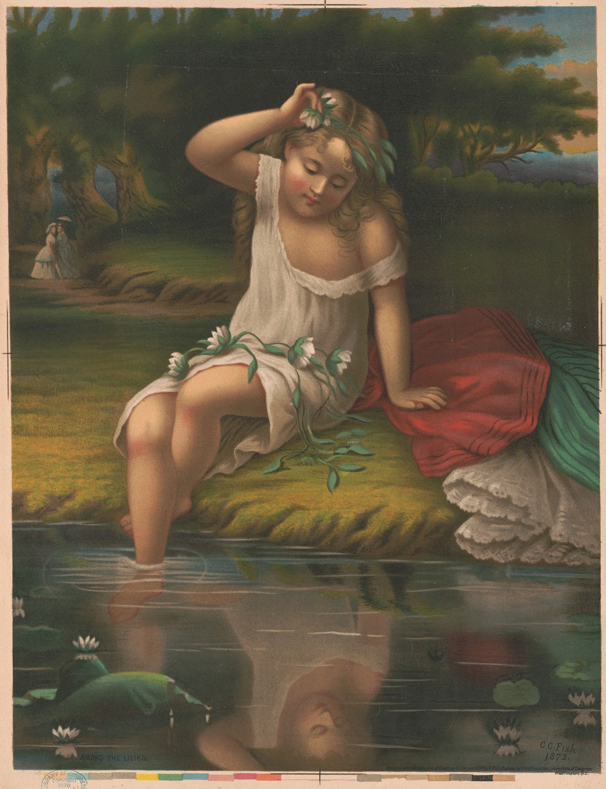 Among the lilies 1873