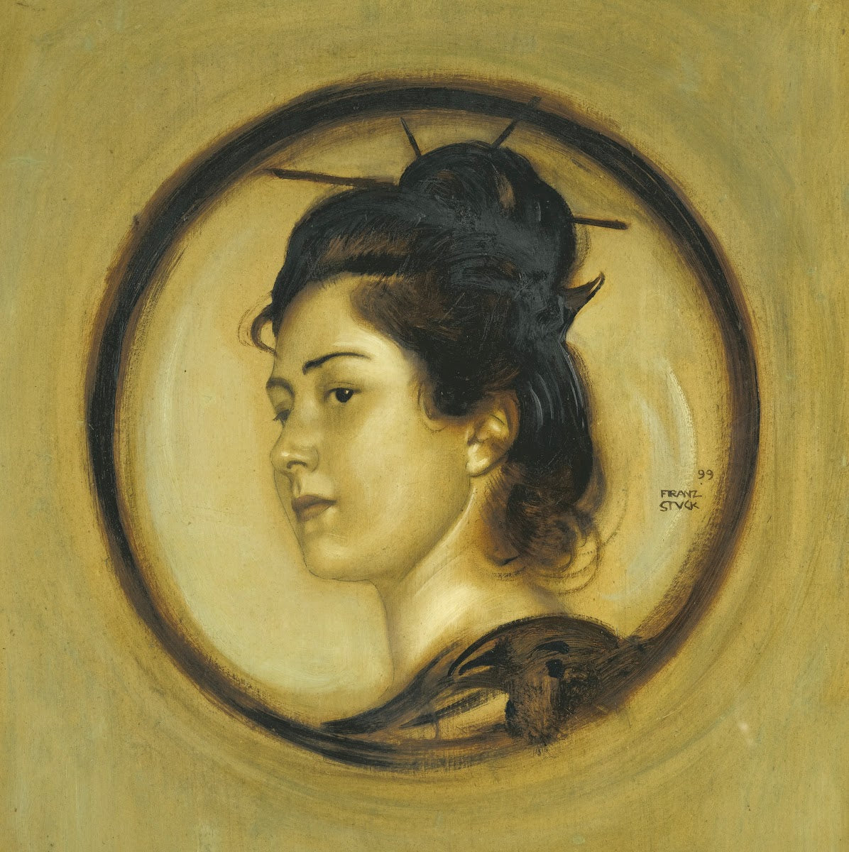 Marie Stuck in japanischem Kostüm The Artists Daughter Marie à la japonnaise