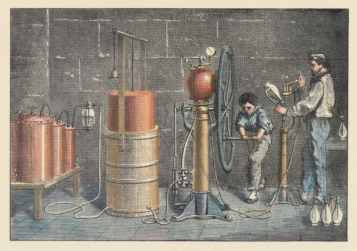 Machinery for Filling Bottles with Artificial Mineral Waters 1884