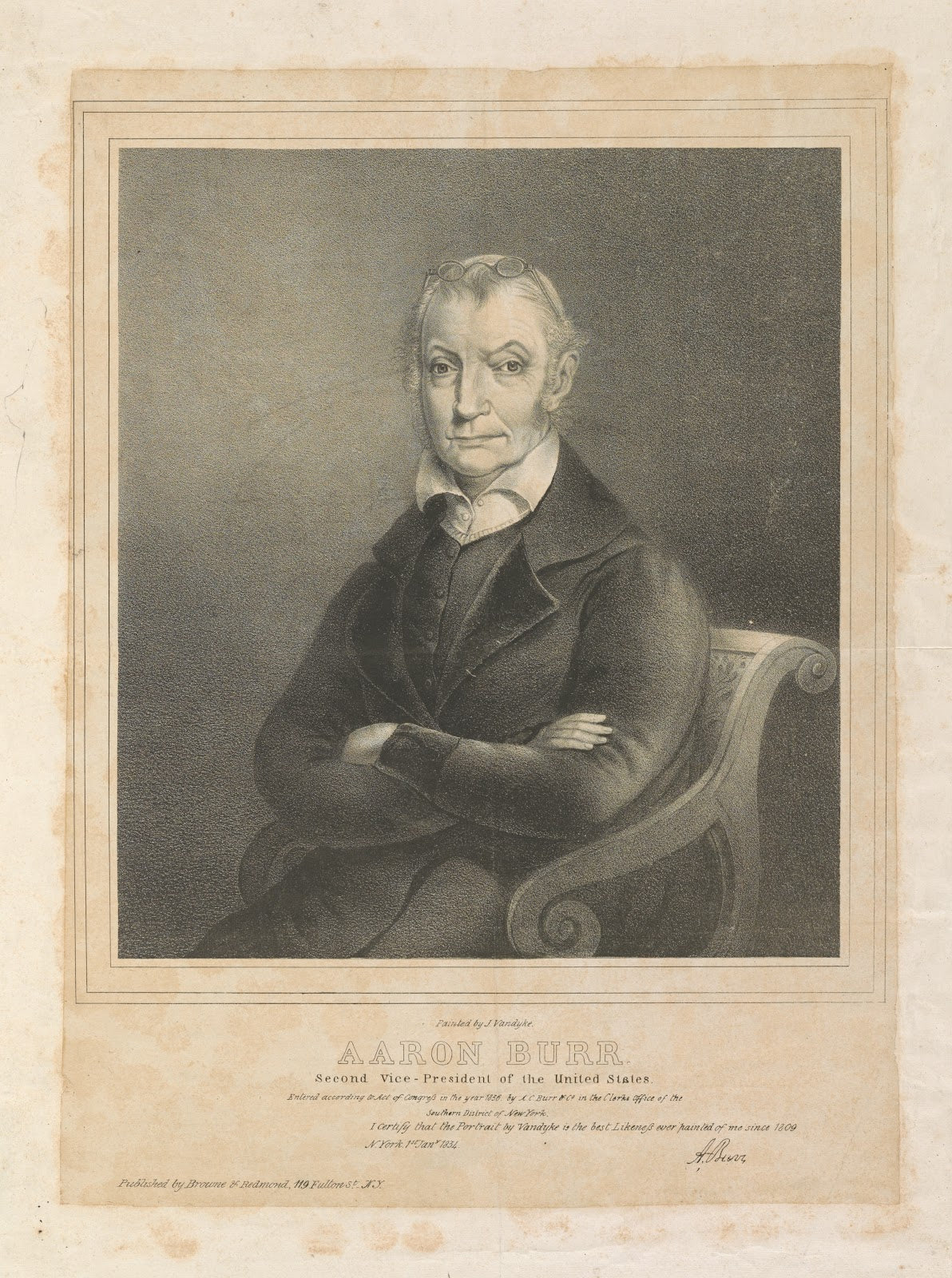 Aaron Burr Third Vice President of the United States 1836