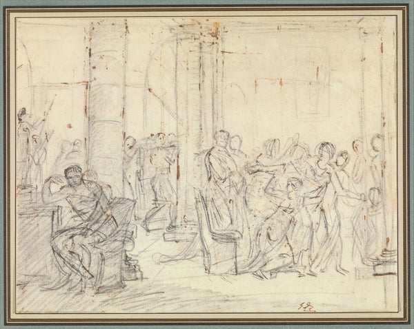 Study for The Lictors Bringing Brutus the Bodies of his Sons ca 1788