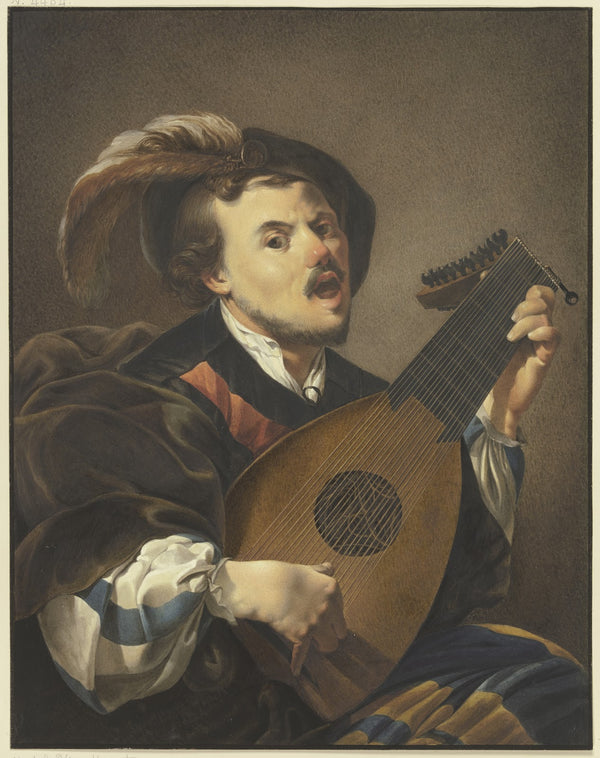 A lute player