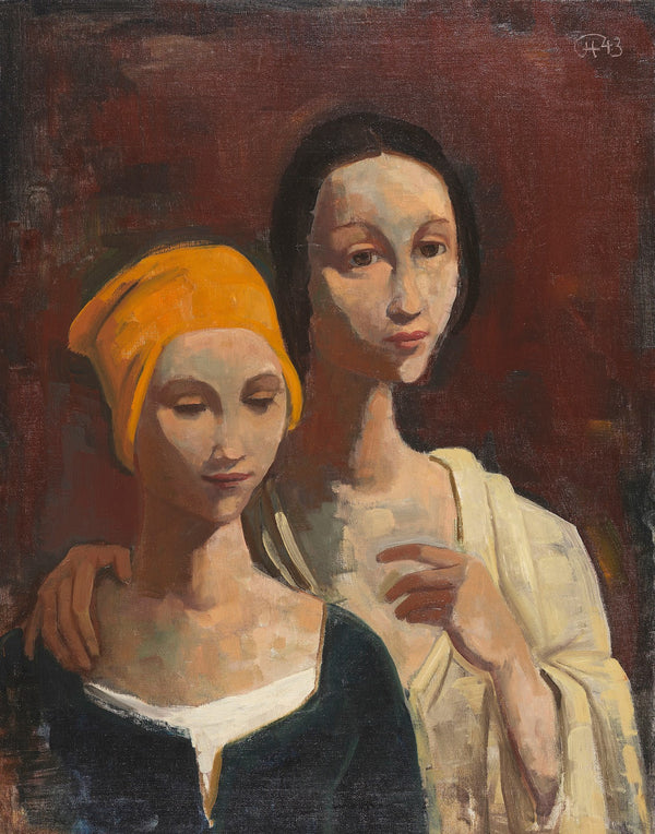 Portrait of two young women 1943