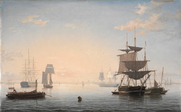Harbor of Boston with the City in the Distance c 1846 1847