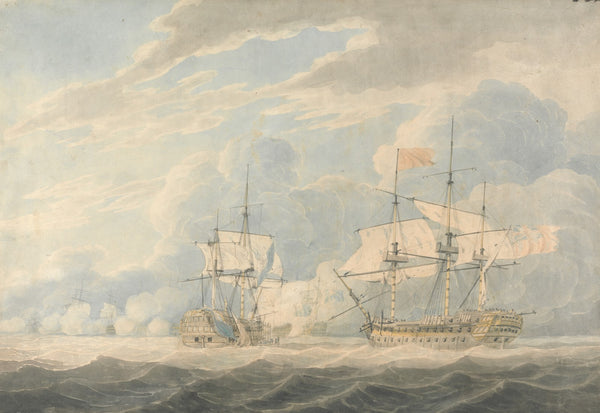 The Dutch Vice Admiral under Admiral De Winter striking his flag to the English