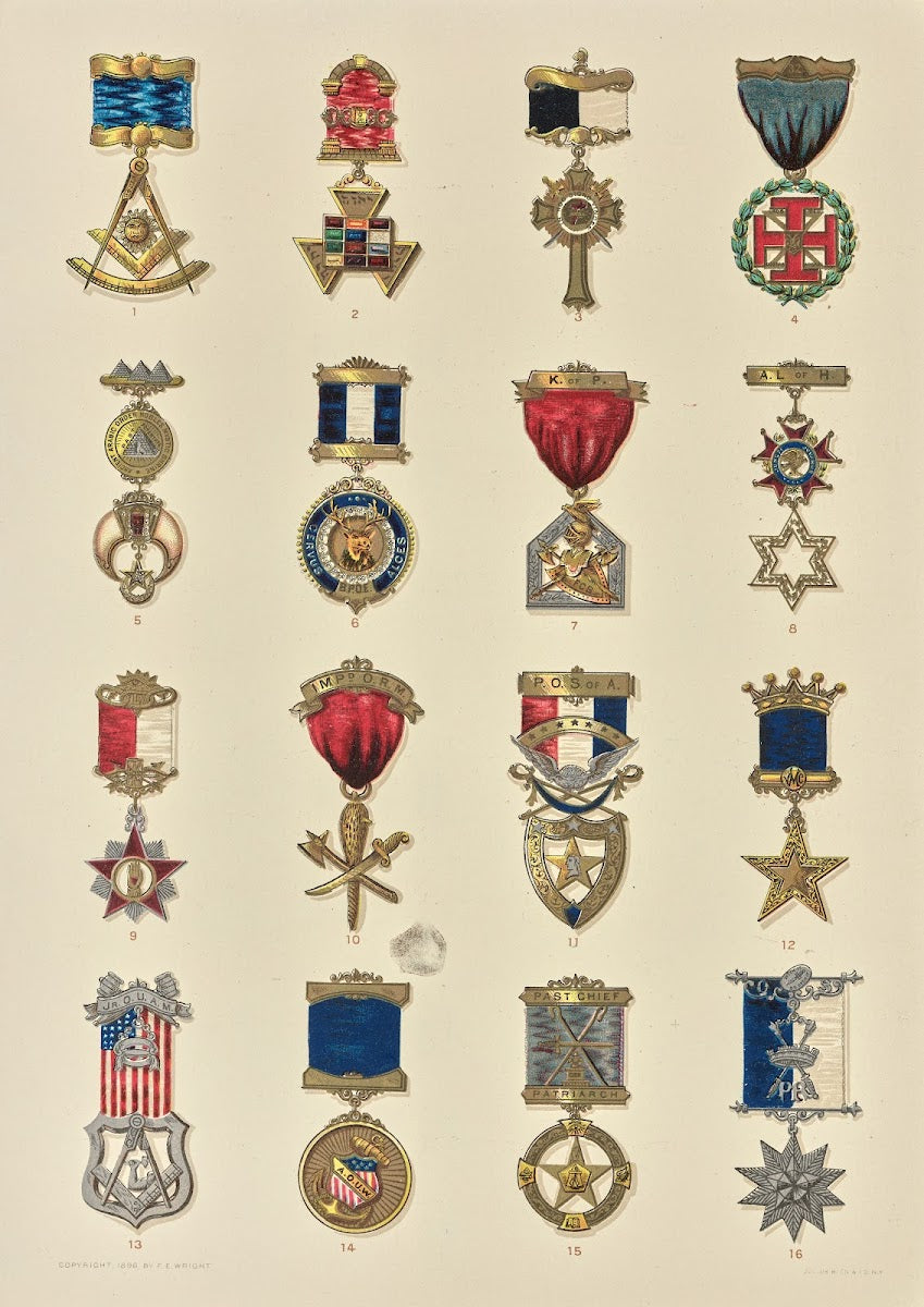 Society emblems Past officers jewels
