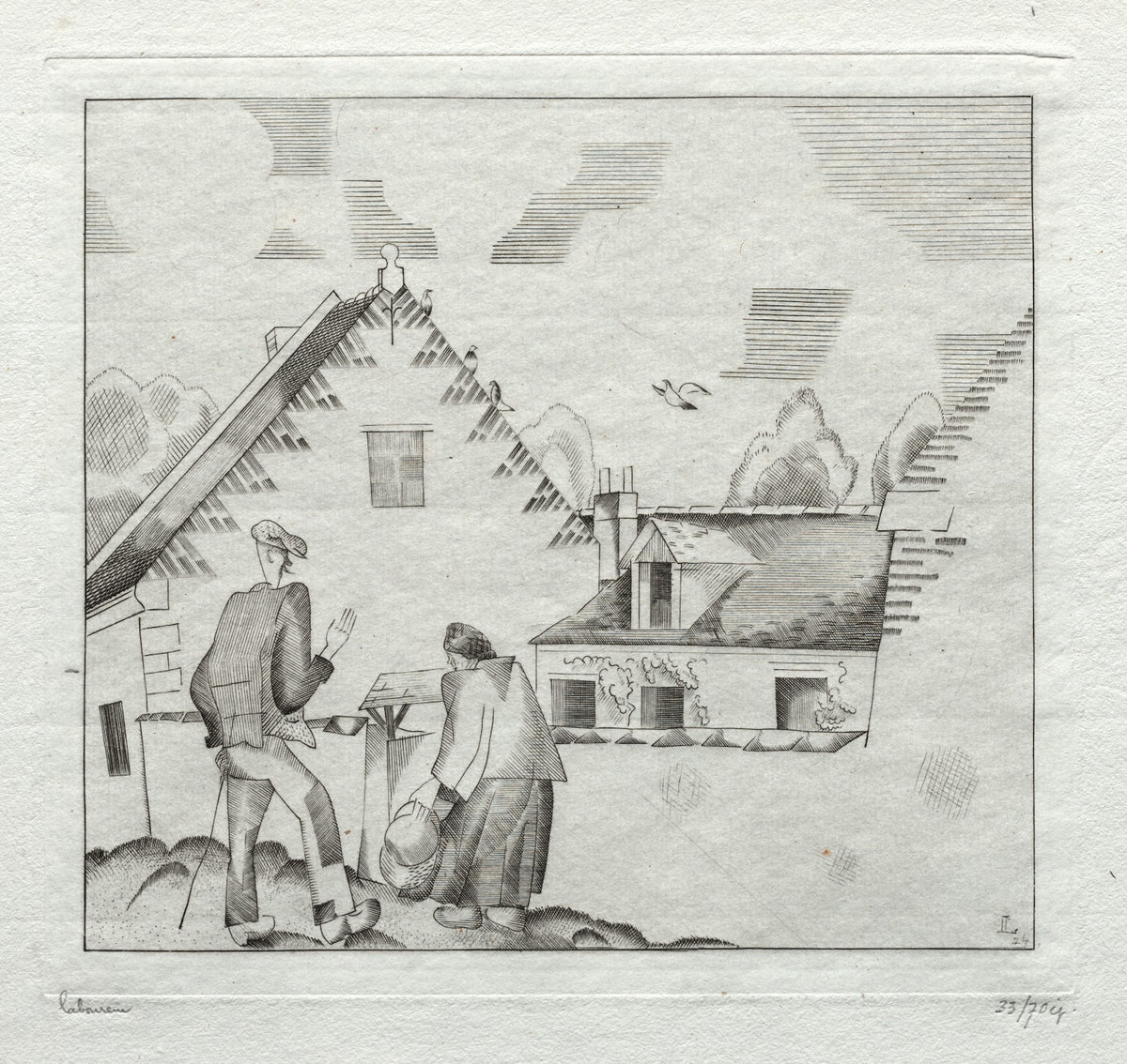 Villagers Chatting 1924