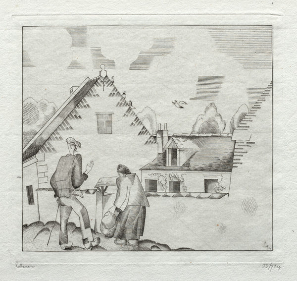 Villagers Chatting 1924