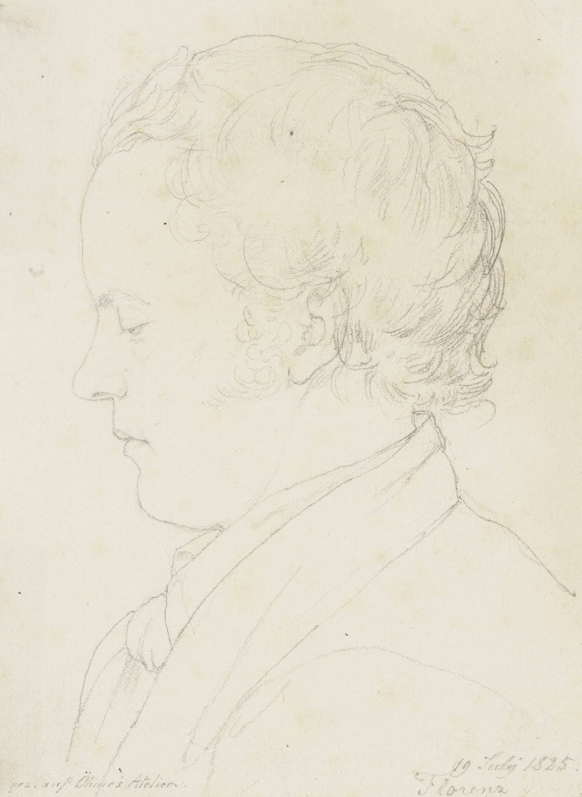 Bildnis des Dresdener Landschaftsmalers Ernst Oehme 1825