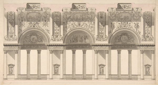 Section of a Galerie dans le palais dun souverain ca 1791