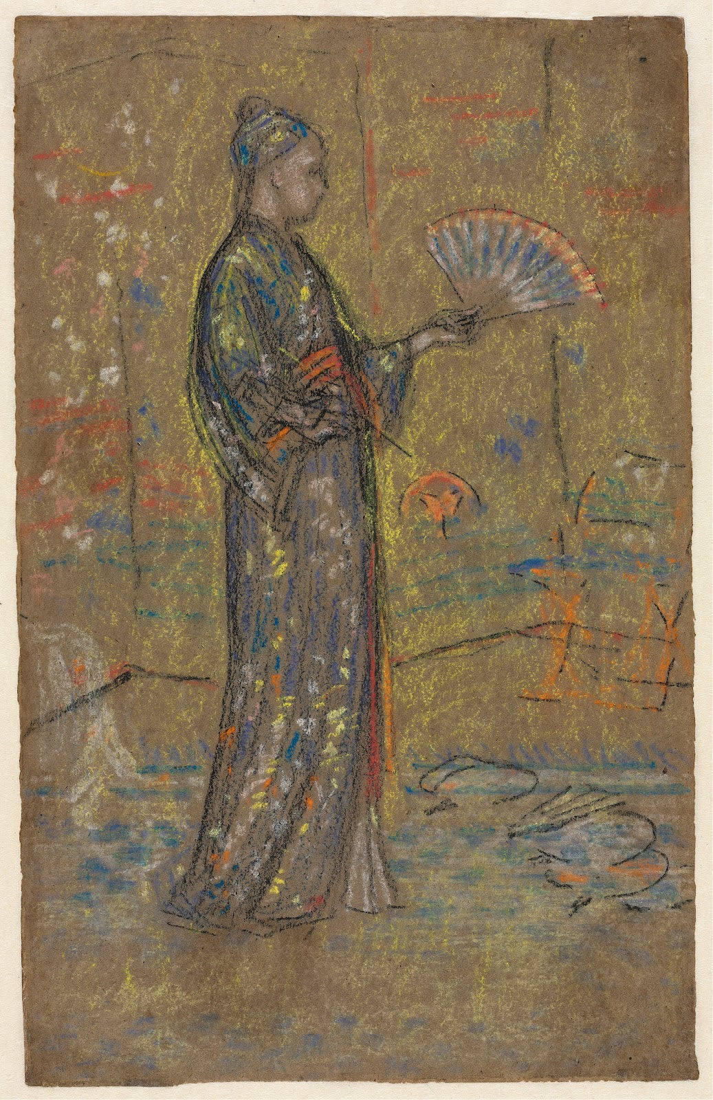 Japanese Woman Painting a Fan c 1872