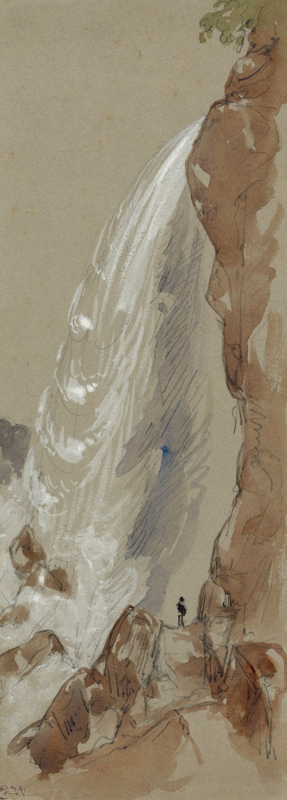 The American falls from the Cave of the Winds 1853