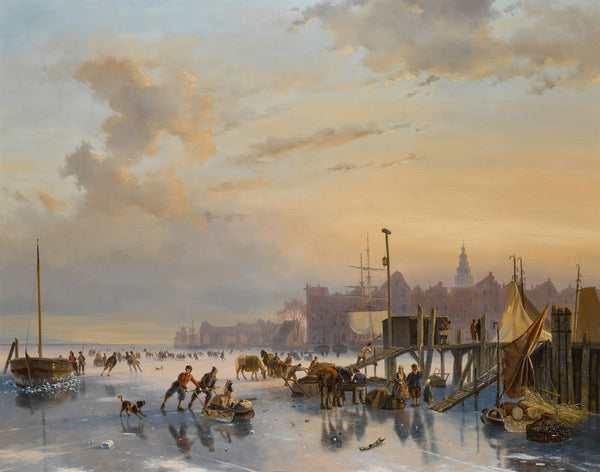 Skaters on the IJ Amsterdam