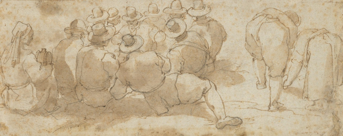 Group of Laborers in a Field recto Angel Appearing to a Kneeling Saint verso 153