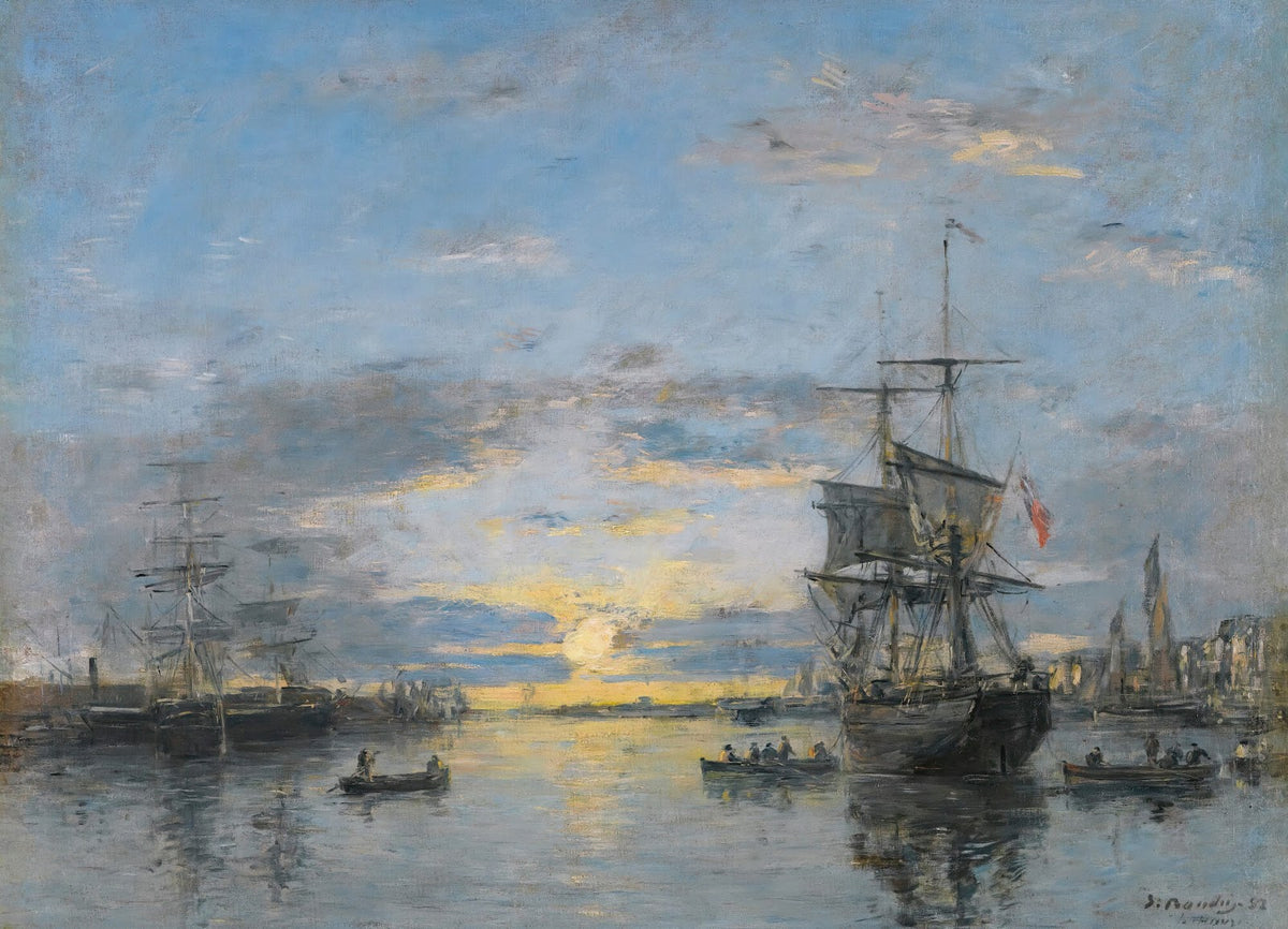 Le Havre Lavant Port Au Soleil Couchant 1882