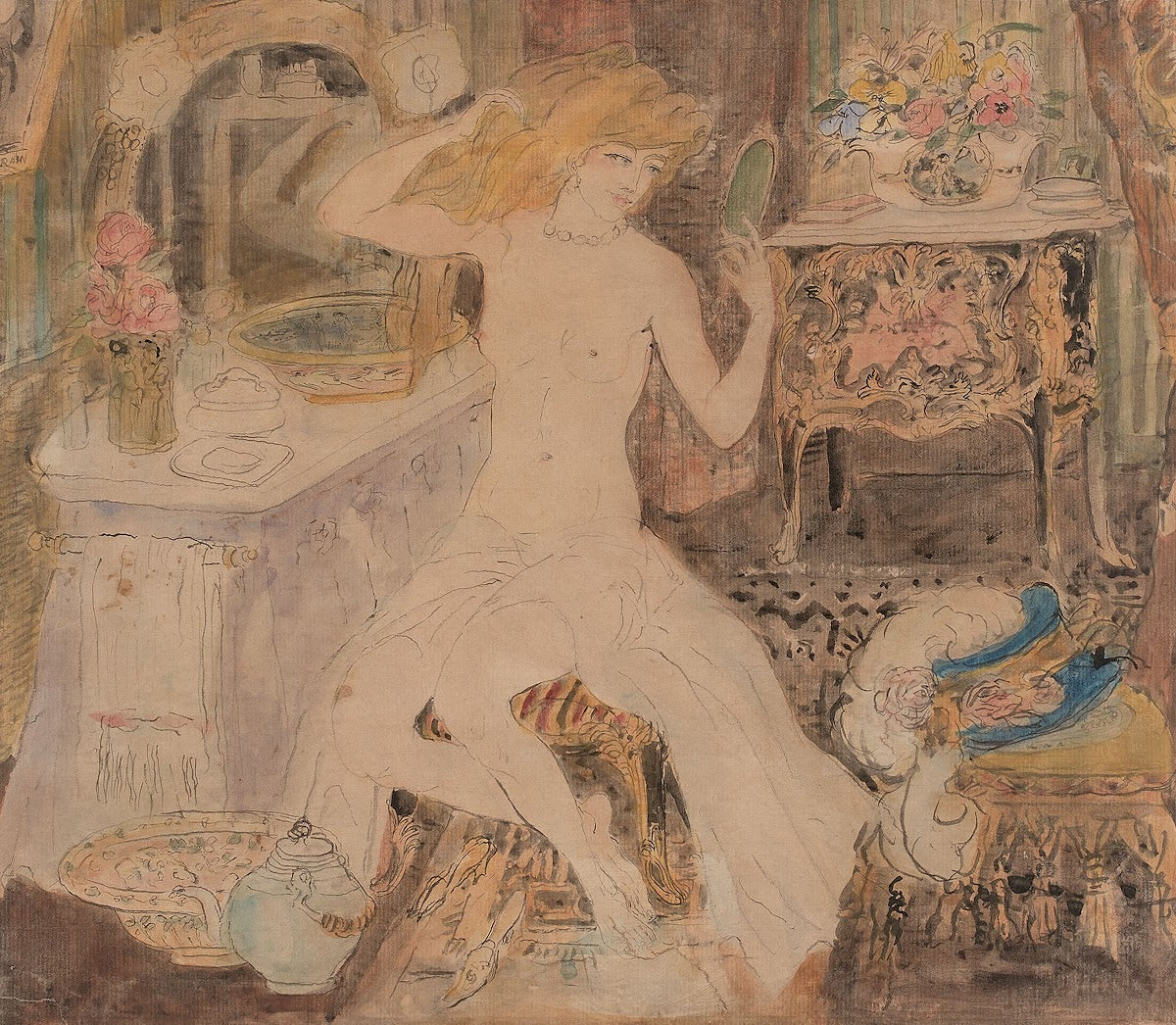 Femme à sa toilette