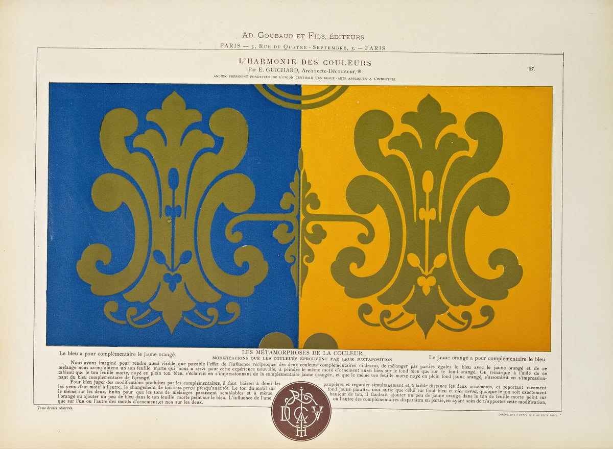 Lharmonie des couleurs  Pl121 1880
