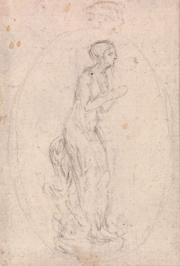Design for a Medallion Figure of a Woman