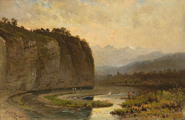 Scene of the Inntal near Pfunds in Tyrol