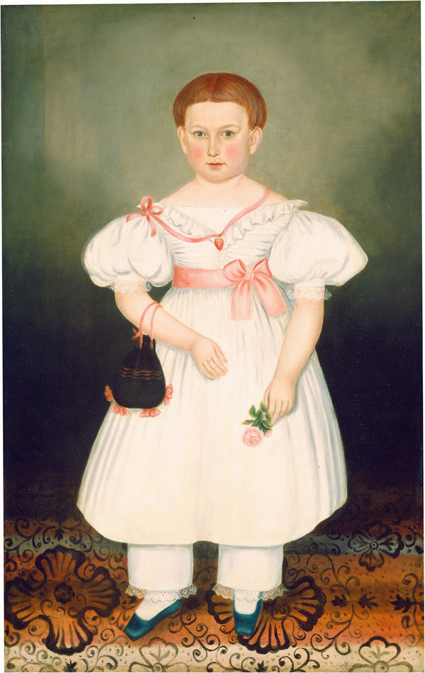 Girl with Reticule and Rose c 1840