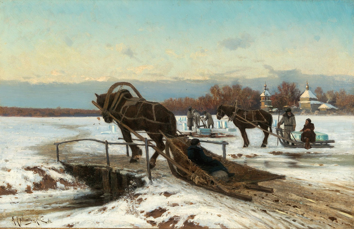 Ice Cutting in a Warm Afternoon Light 1886