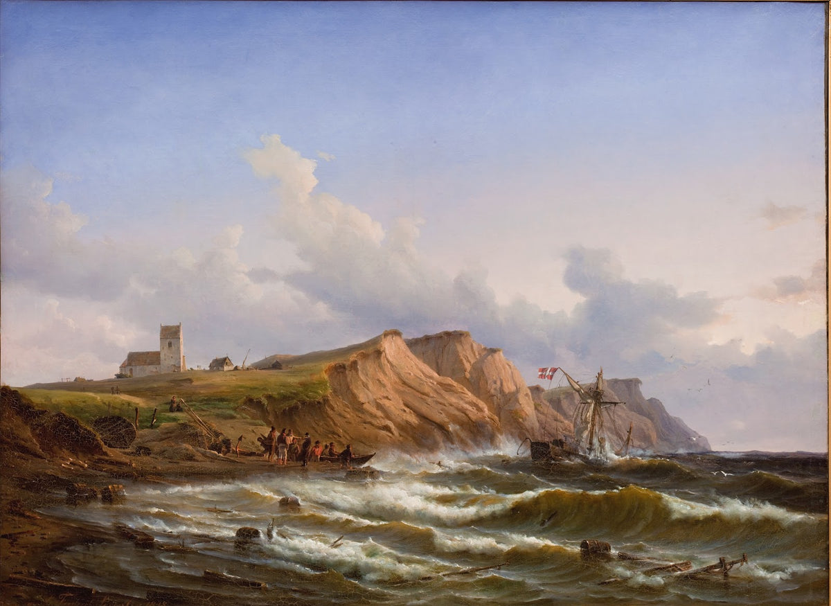 Shipwreck after a Storm off the West Coast of Jutland near Ferring Church 1847
