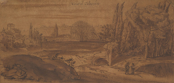 View in Rome near the Colosseum mid 17thearly 18th century