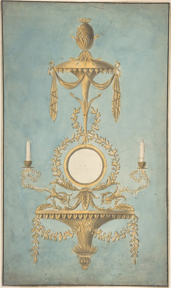 Design for a Sconce with a Mirror late 18thearly 19th century